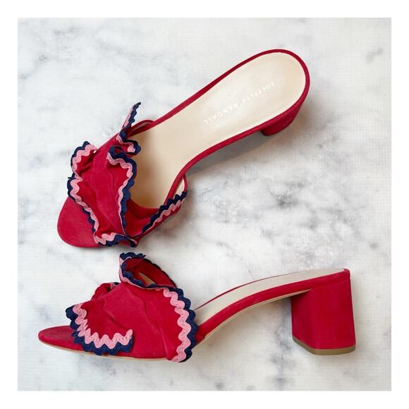 Loeffler Randall Shoes - Loeffler Randall Vera Suede Ric Rac Slide Sandals 9.5